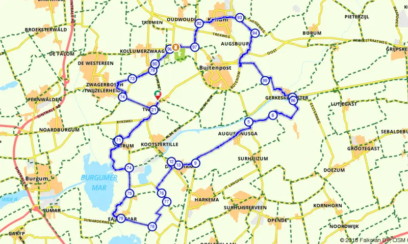 Route in Friesland