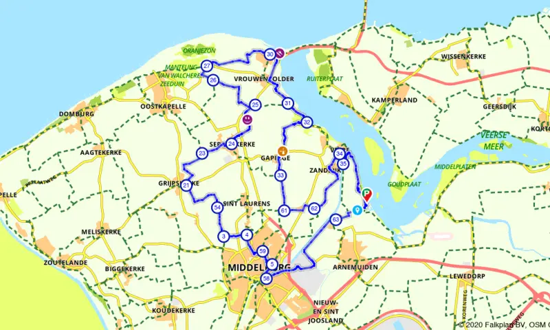 Route in Zeeland