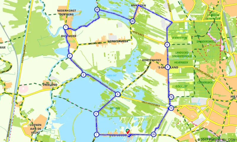 Route in Noord-Holland