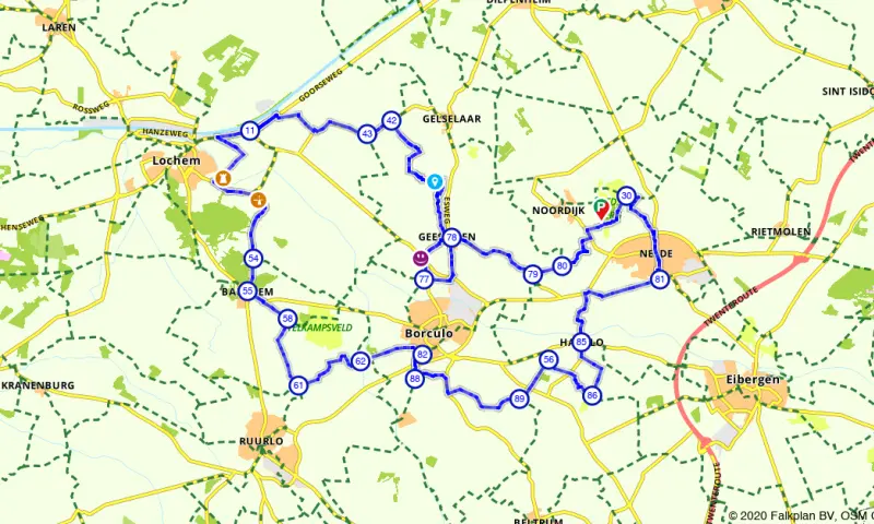 Route in Gelderland