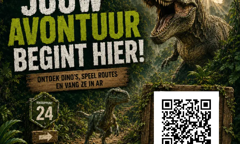 Dinojacht bij knooppunt