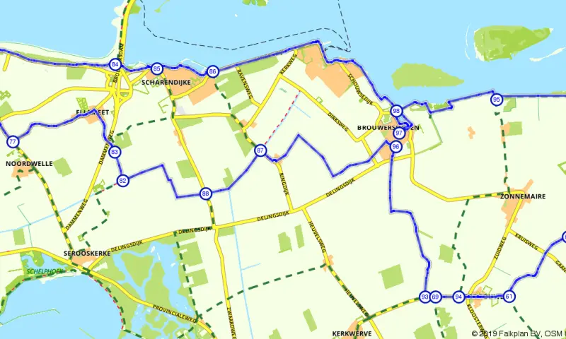Route in Zeeland
