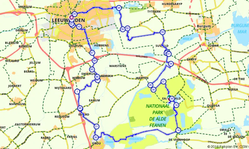 Route in Friesland