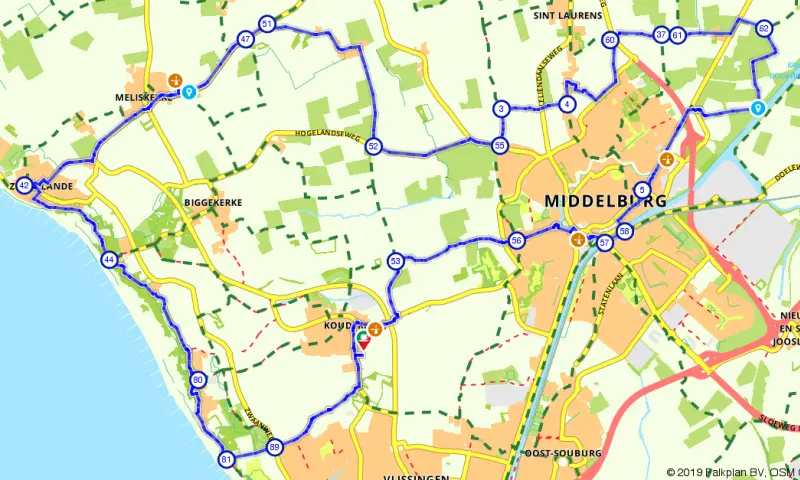 Route in Zeeland