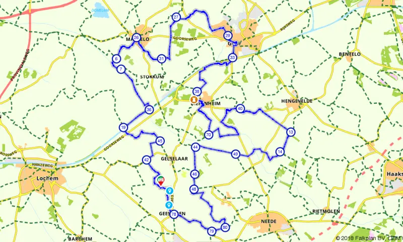 Route in Gelderland