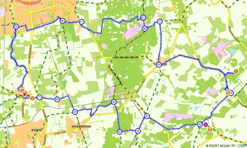 Rucphense Bossen Nispen fietsen