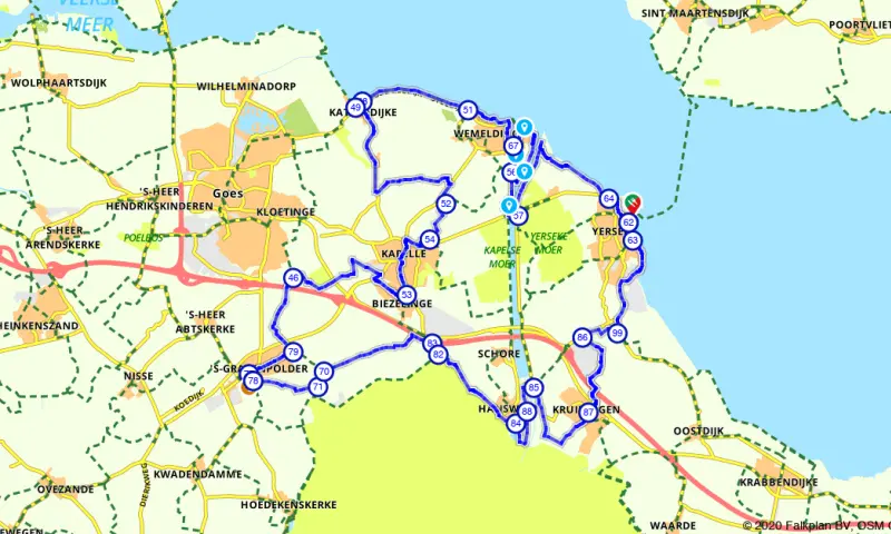 Route in Zeeland