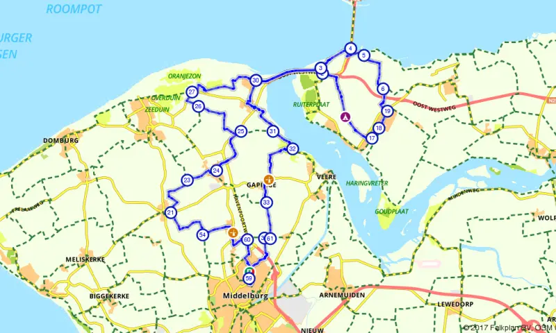 Route in Zeeland