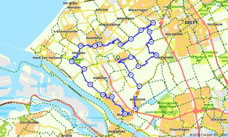 Route Zuid-Holland