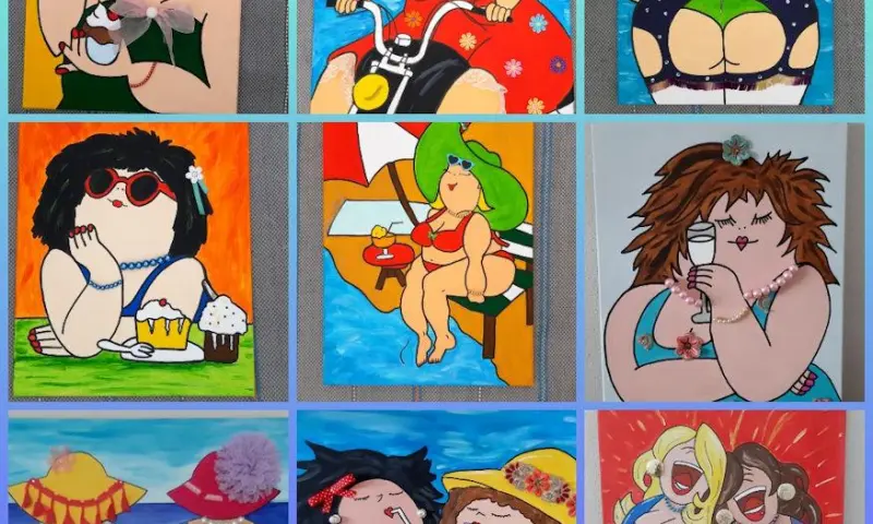 Dikke dames schilderworkshop