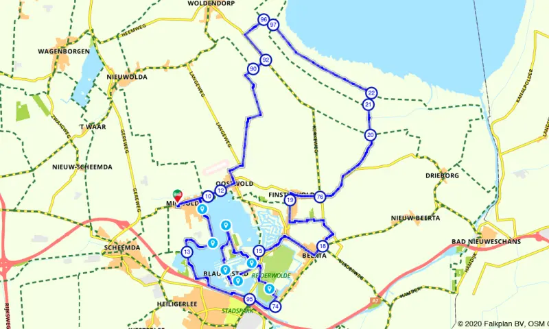 Route in Groningen