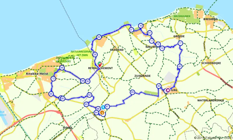 Route in Zeeland