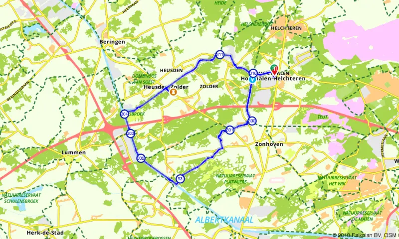 Route in Limburg