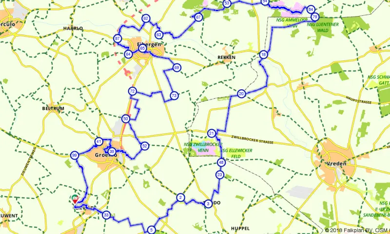 Route in Gelderland