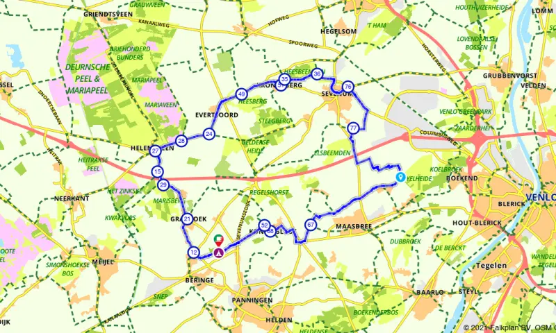 Route in Limburg