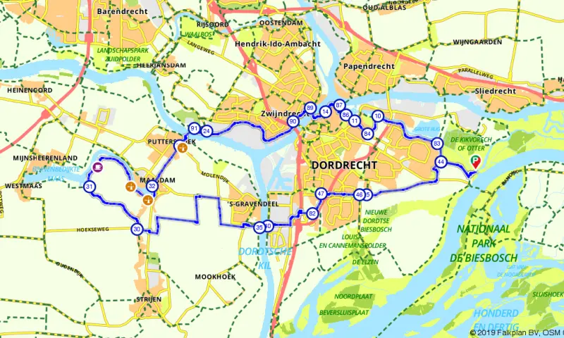 Route Zuid-Holland