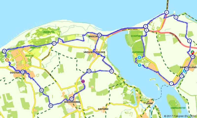 Route in Zeeland