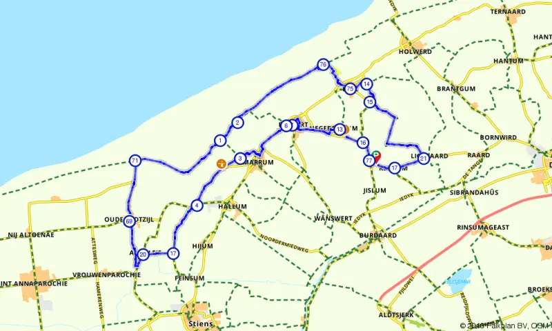 Route in Friesland