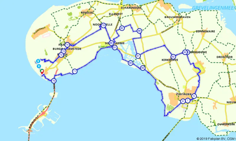 Route in Zeeland