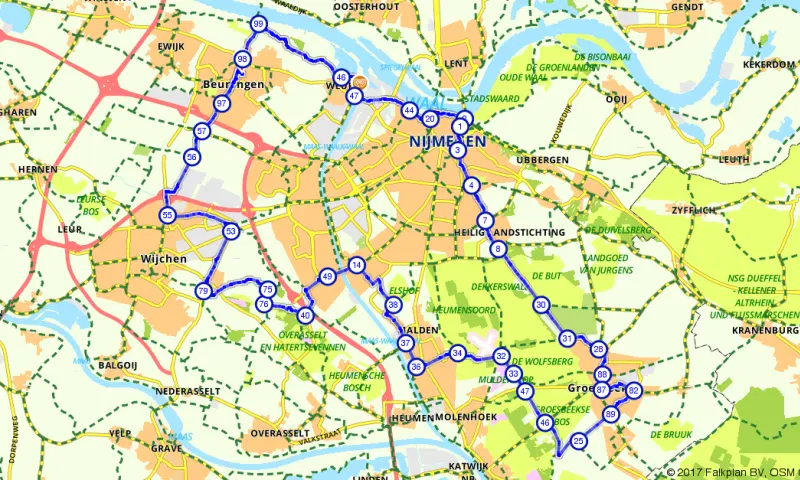 Route in Gelderland