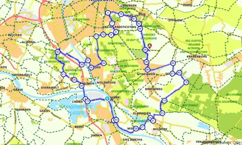 Route in Gelderland