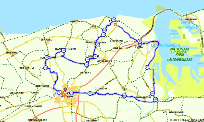 Fietsroute Friesland