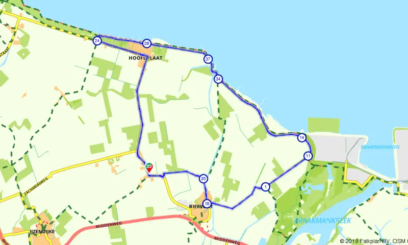 Route in Zeeland
