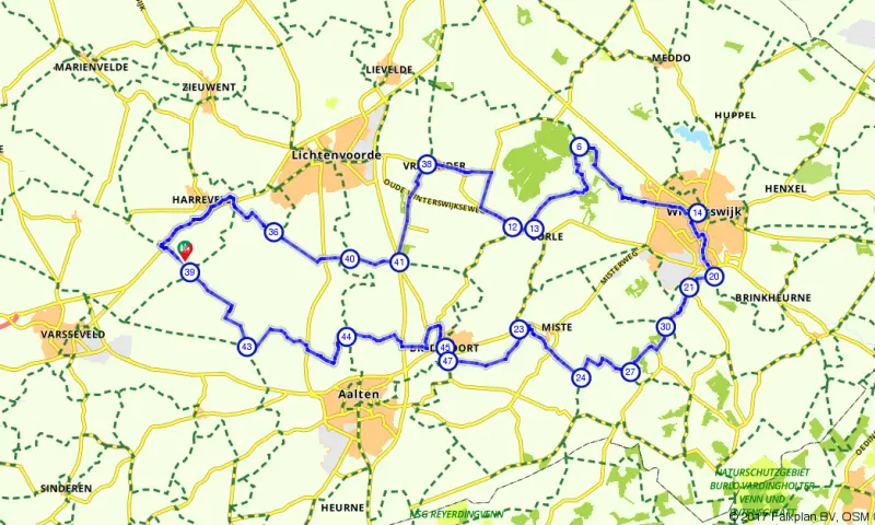 Route in Gelderland