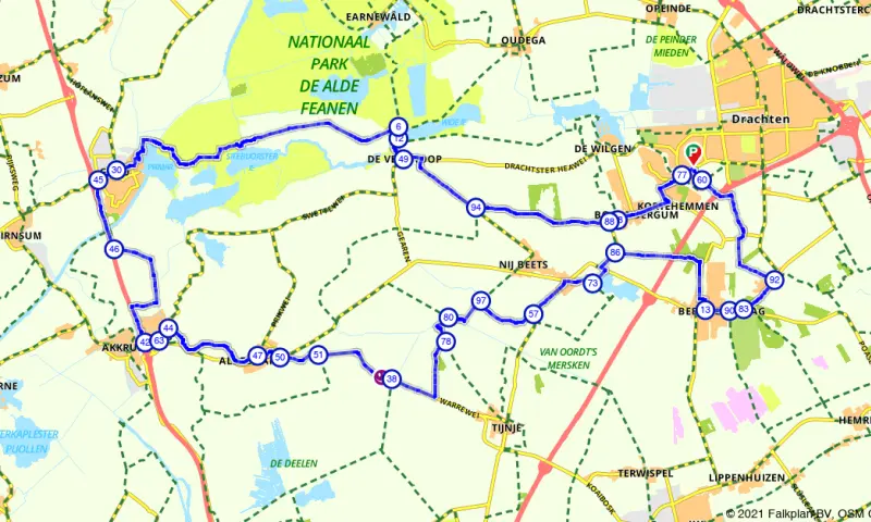 Route in Friesland