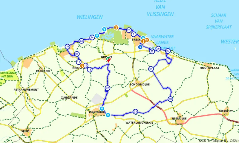 Route in Zeeland