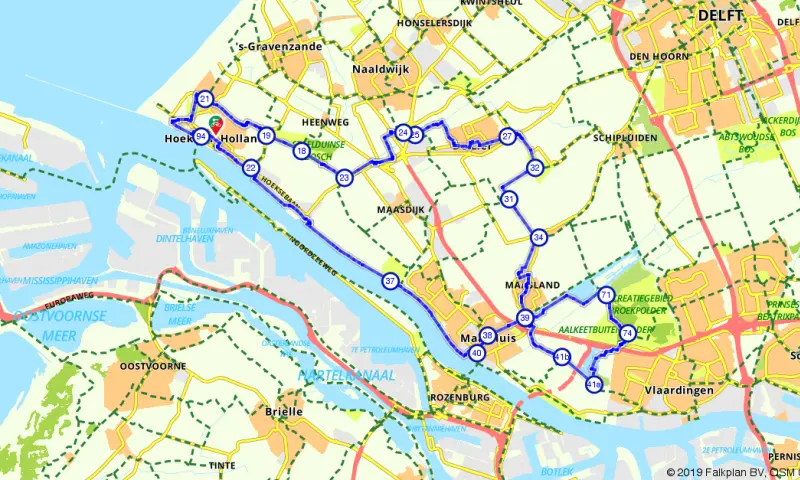 Route Zuid-Holland