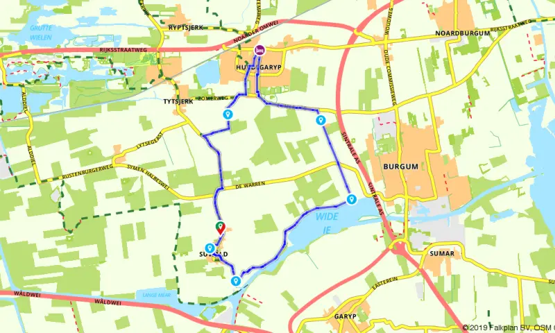 Route in Friesland