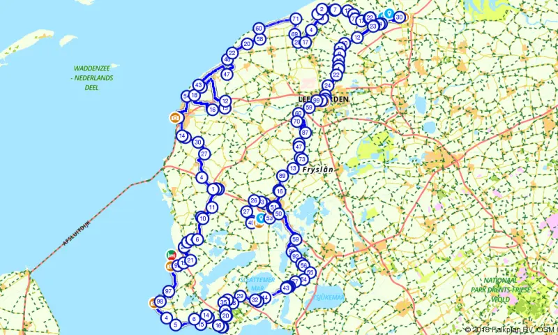 Route in Friesland