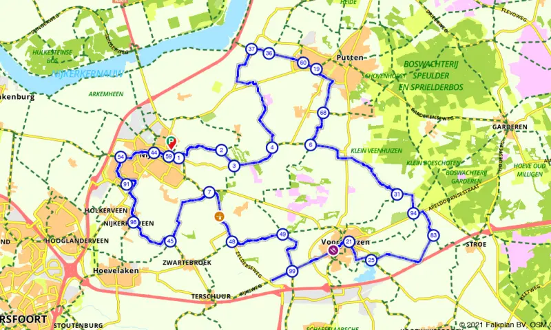 Route in Gelderland