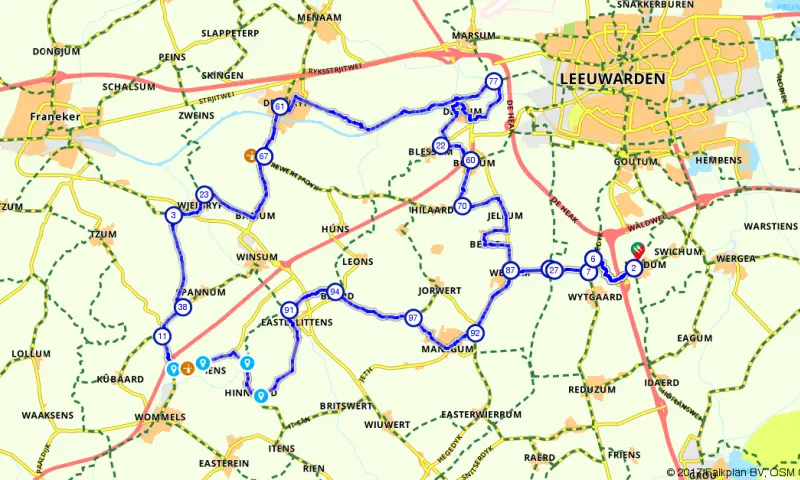 Route in Friesland
