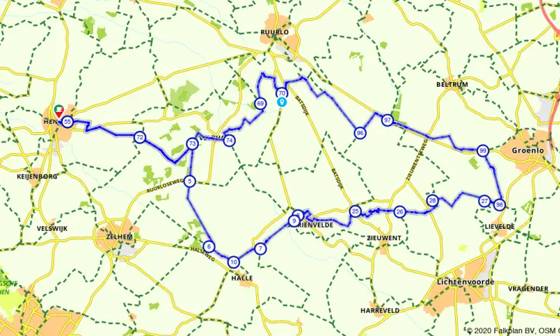 Route in Gelderland