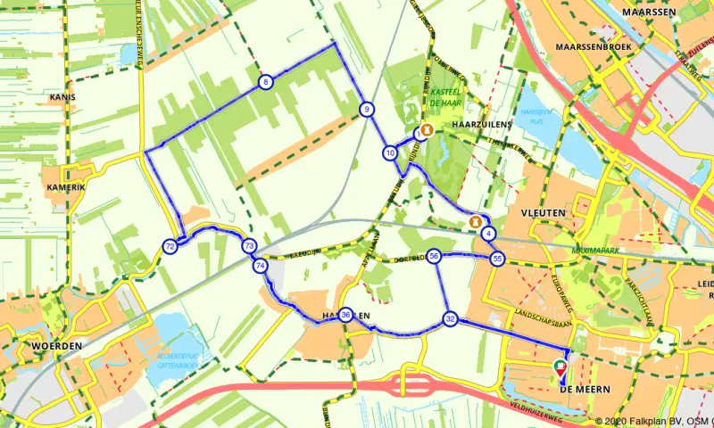 Route in Utrecht