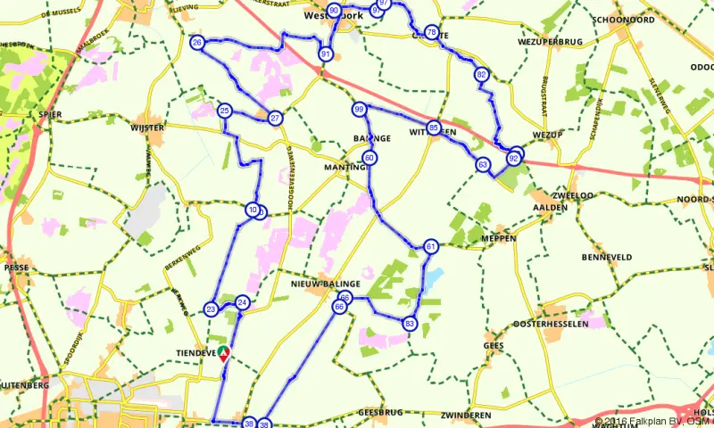 Route in Drenthe