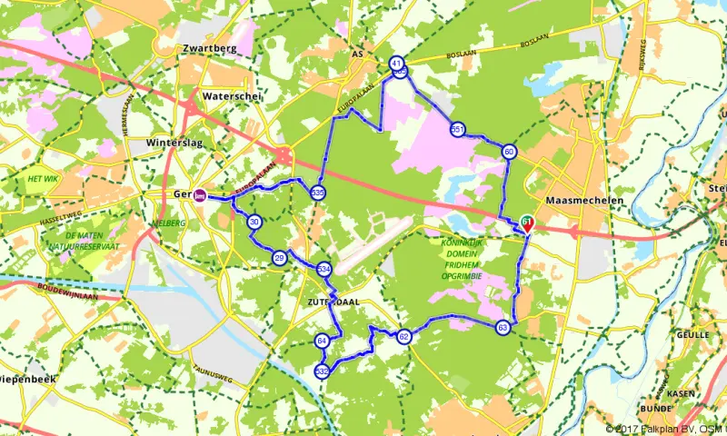 Route in Limburg