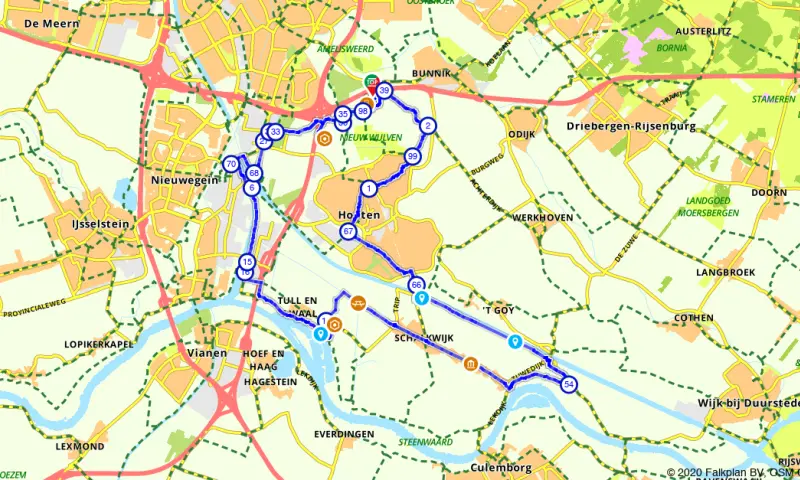 Route in Utrecht