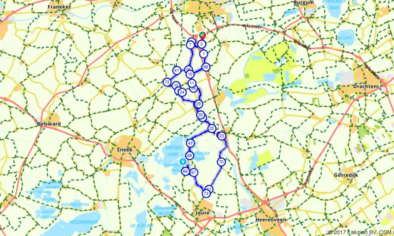 Route in Friesland