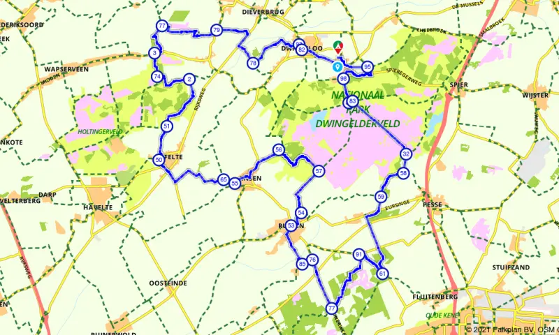 Route in Drenthe
