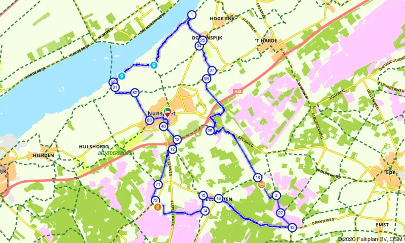 Route in Gelderland