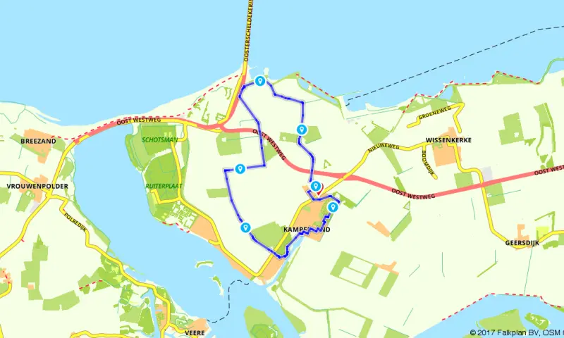 Route in Zeeland