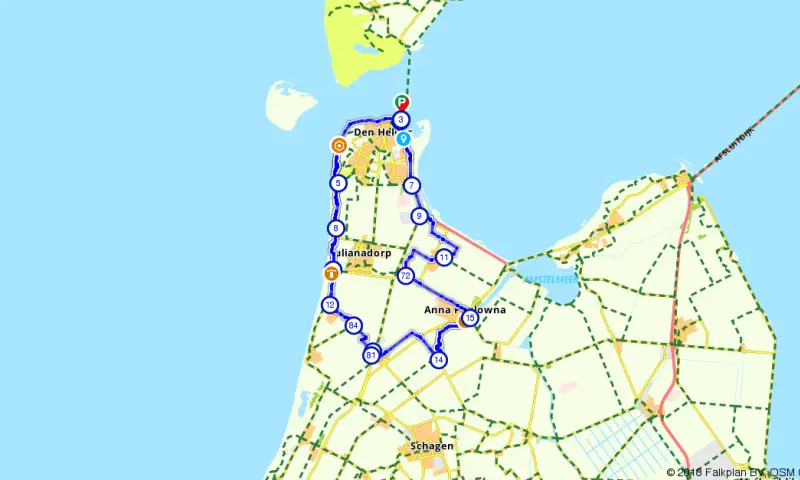 Route in Noord-Holland