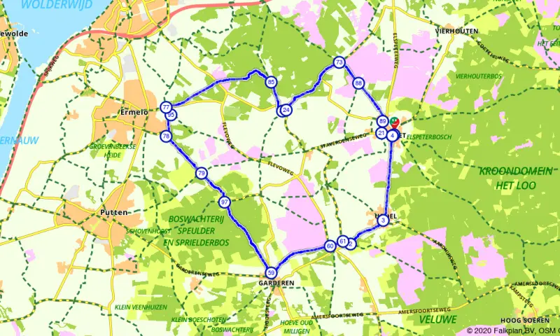 Route in Gelderland