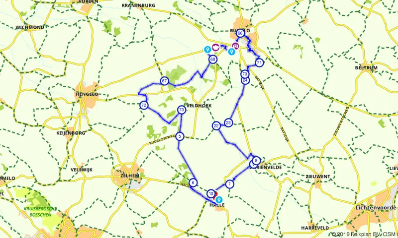 Route in Gelderland