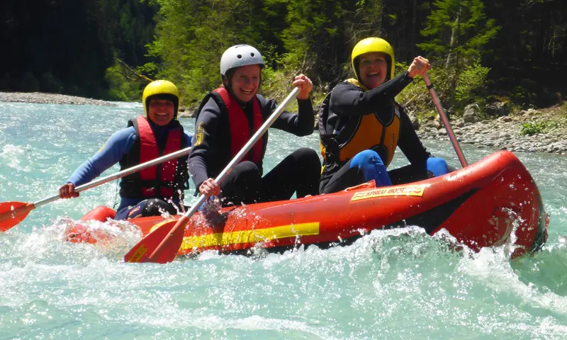 Wild water rafting