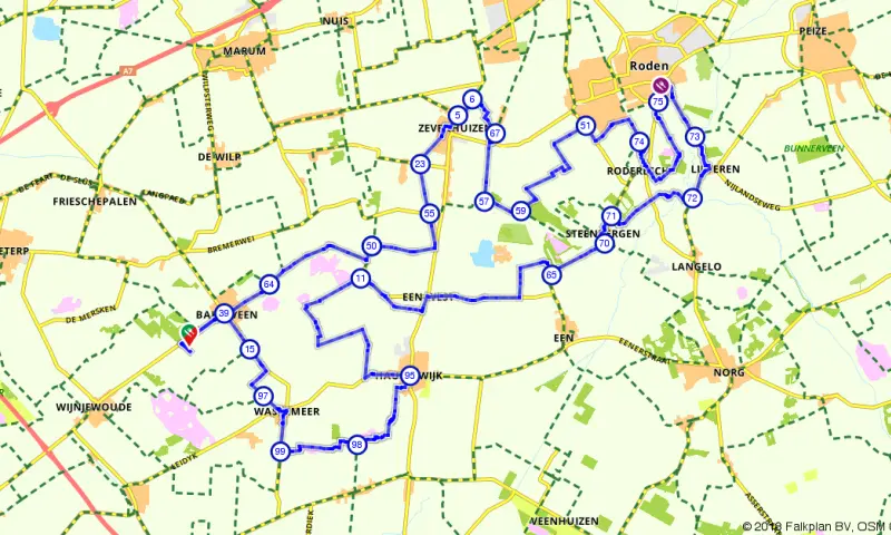 Route in Friesland
