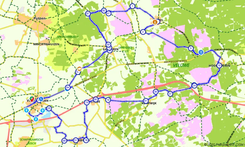 Route in Gelderland